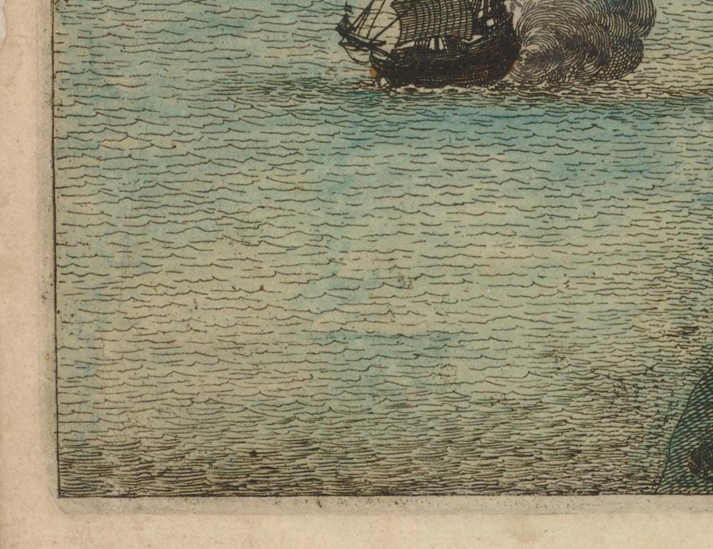 detail of the map from the bottom left corner