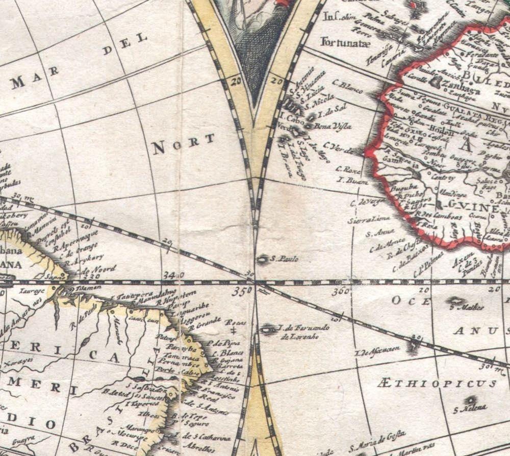 detail of the map from the centre