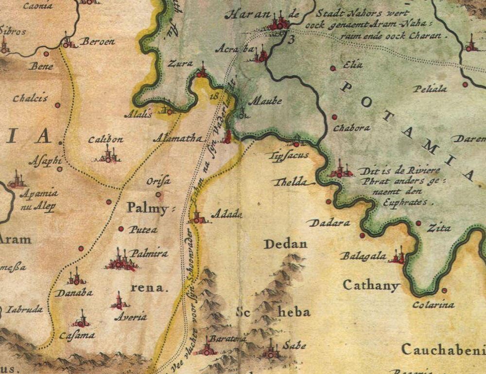 detail of the map from the centre