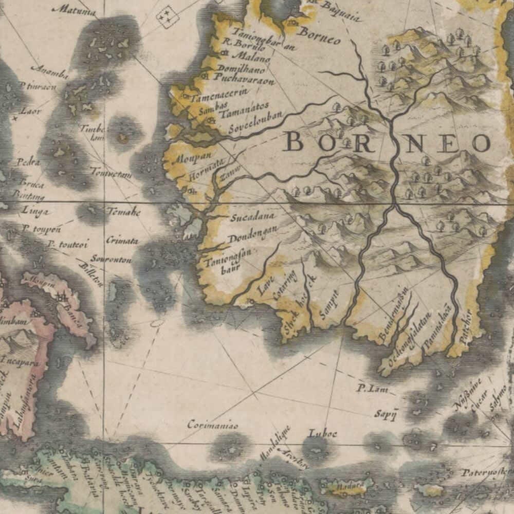 detail of the map from the centre