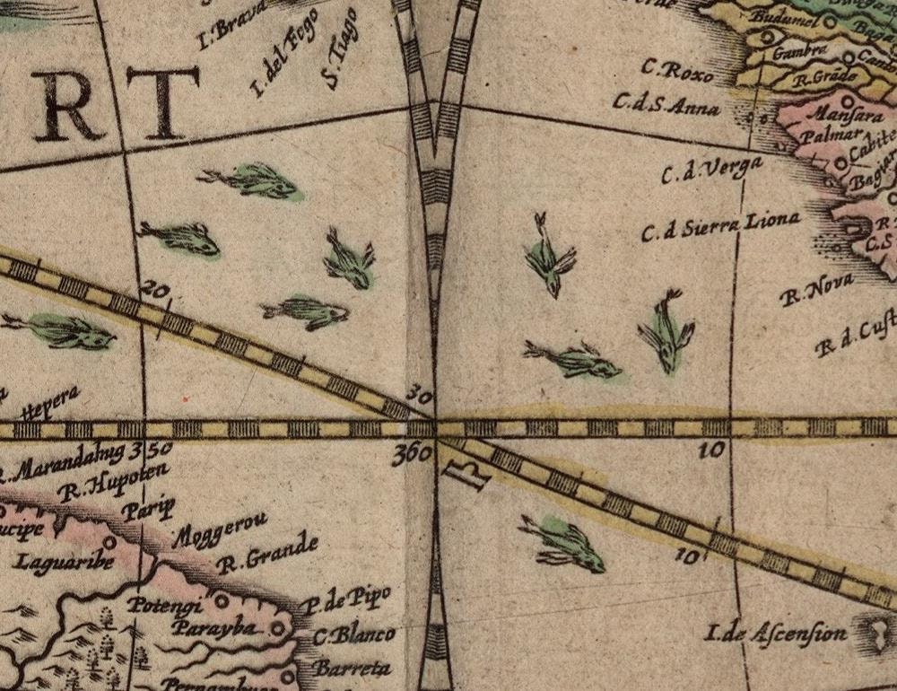 detail of the map from the centre