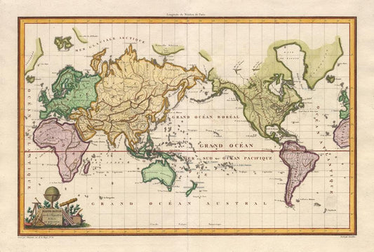 presentation of the map reproduction without a frame