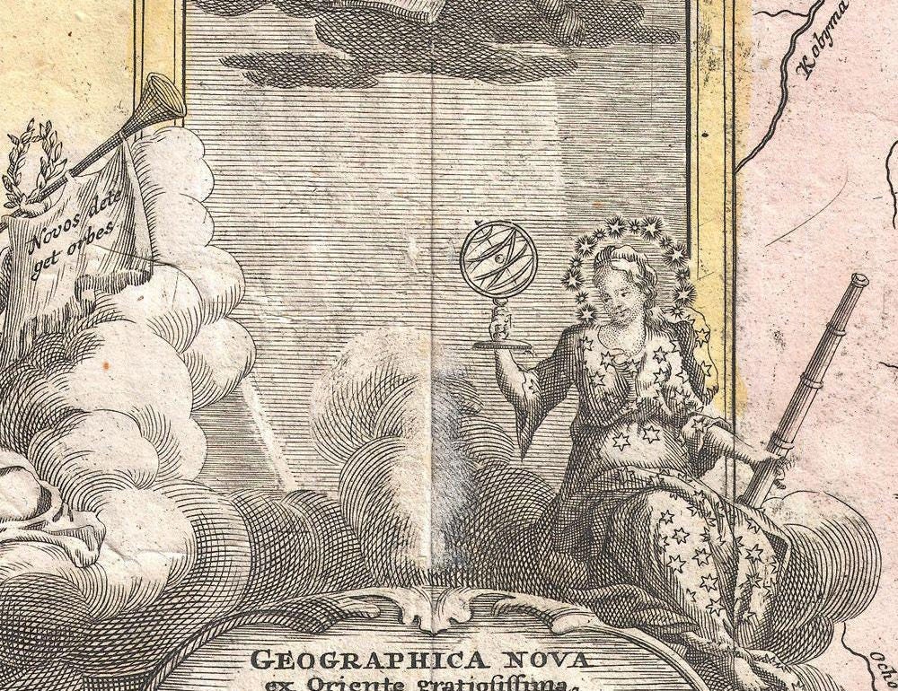 detail of the map from the centre