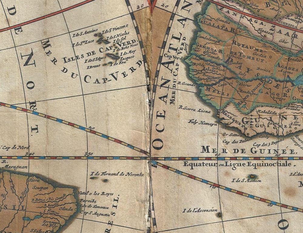 detail of the map from the centre