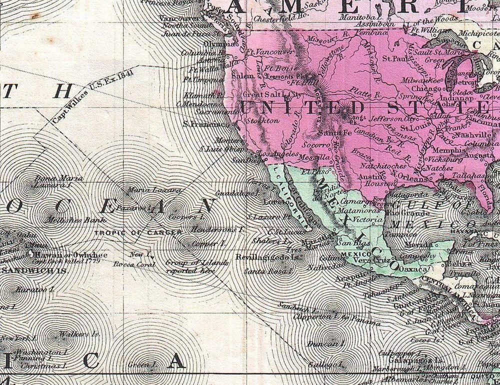 detail of the map from the centre