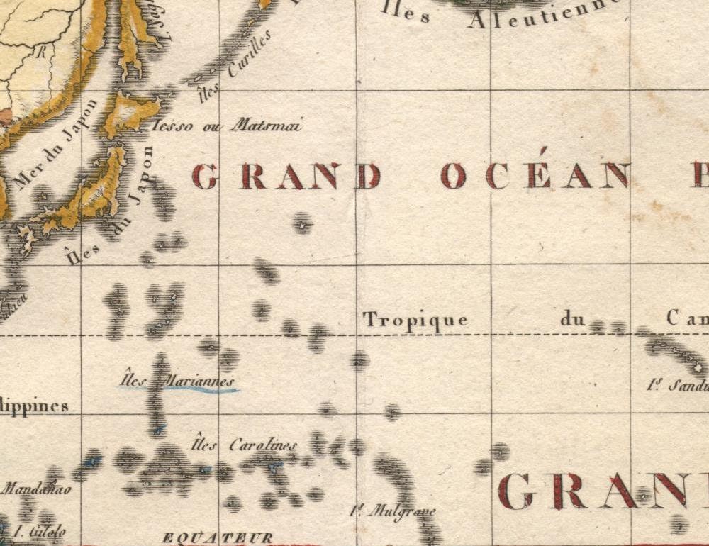 detail of the map from the centre