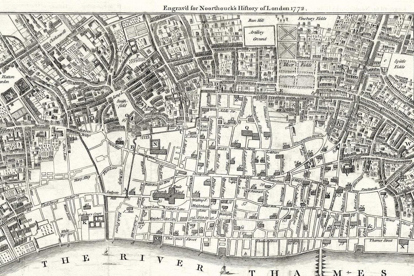 detail of the map from the centre left