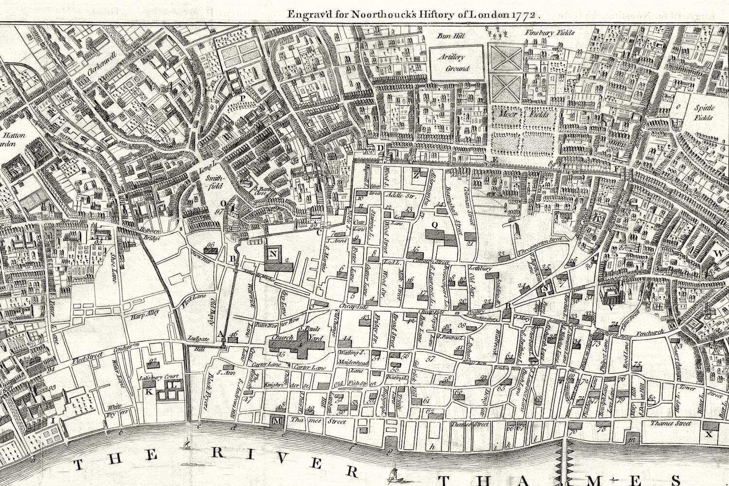 detail of the map from the centre left