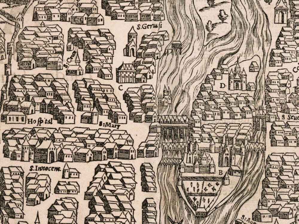 detail of the map from the centre