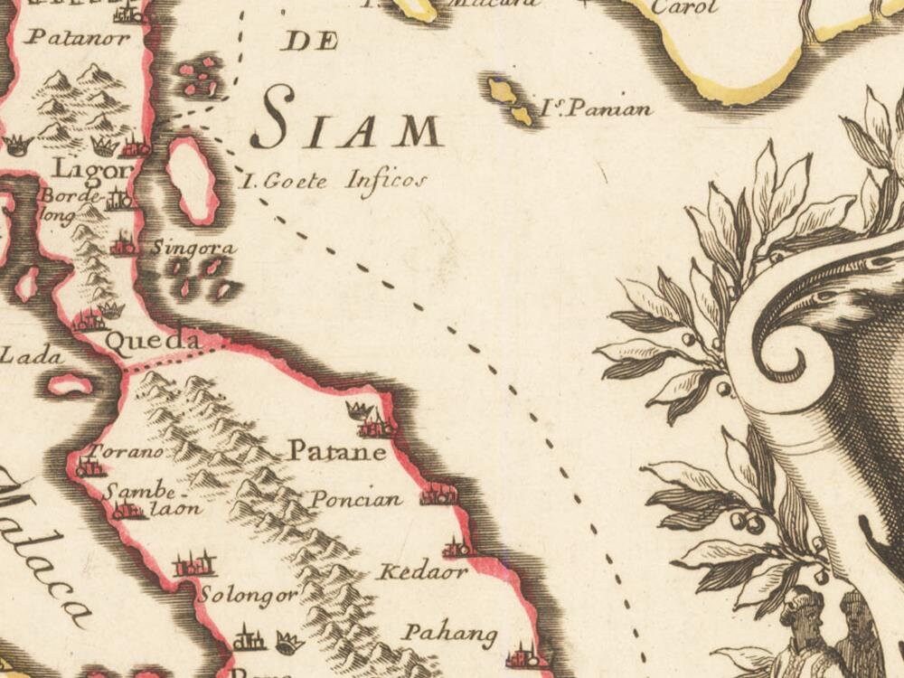 detail of the map from the centre