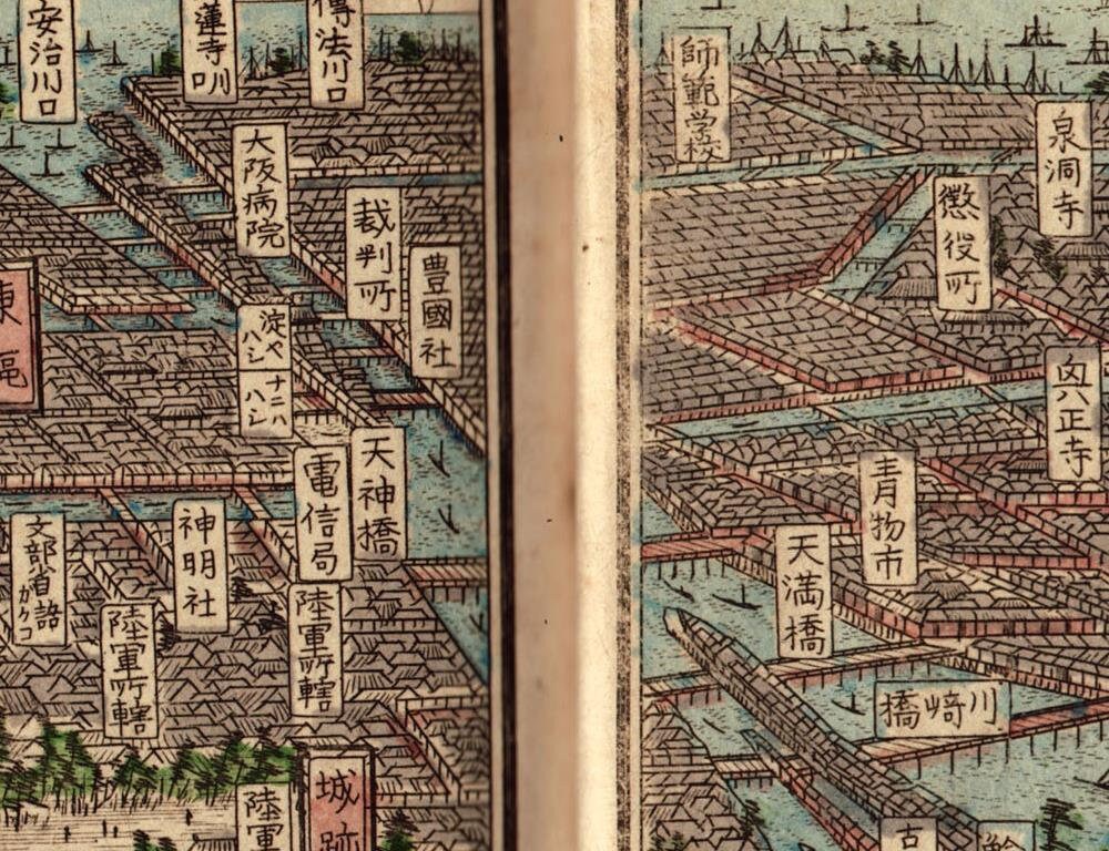 detail of the map from the centre