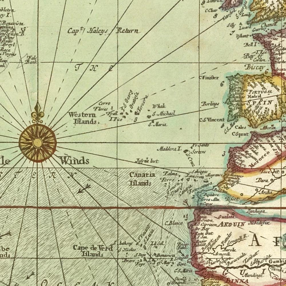 detail of the map from the centre