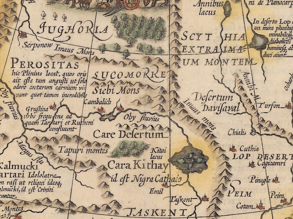 detail of the map from the centre
