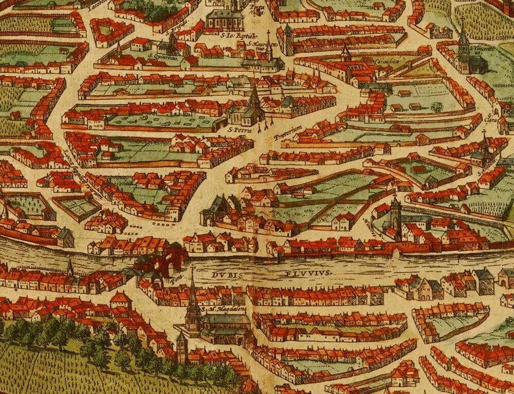 detail of the map from the centre