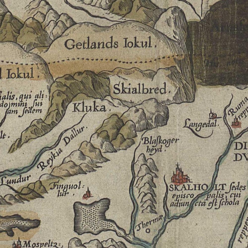 detail of the map from the centre