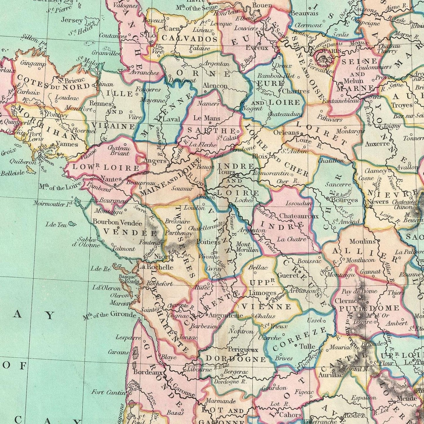 detail of the map from the centre