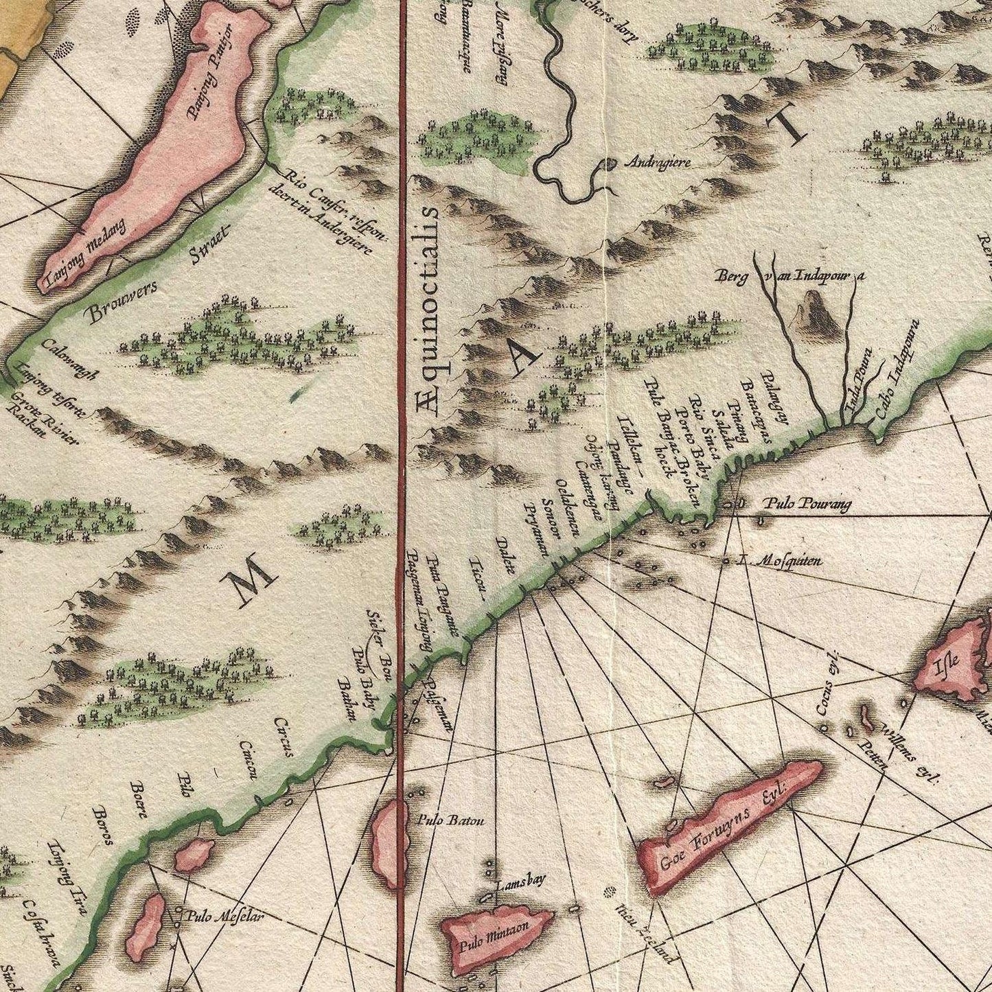 detail of the map from the centre