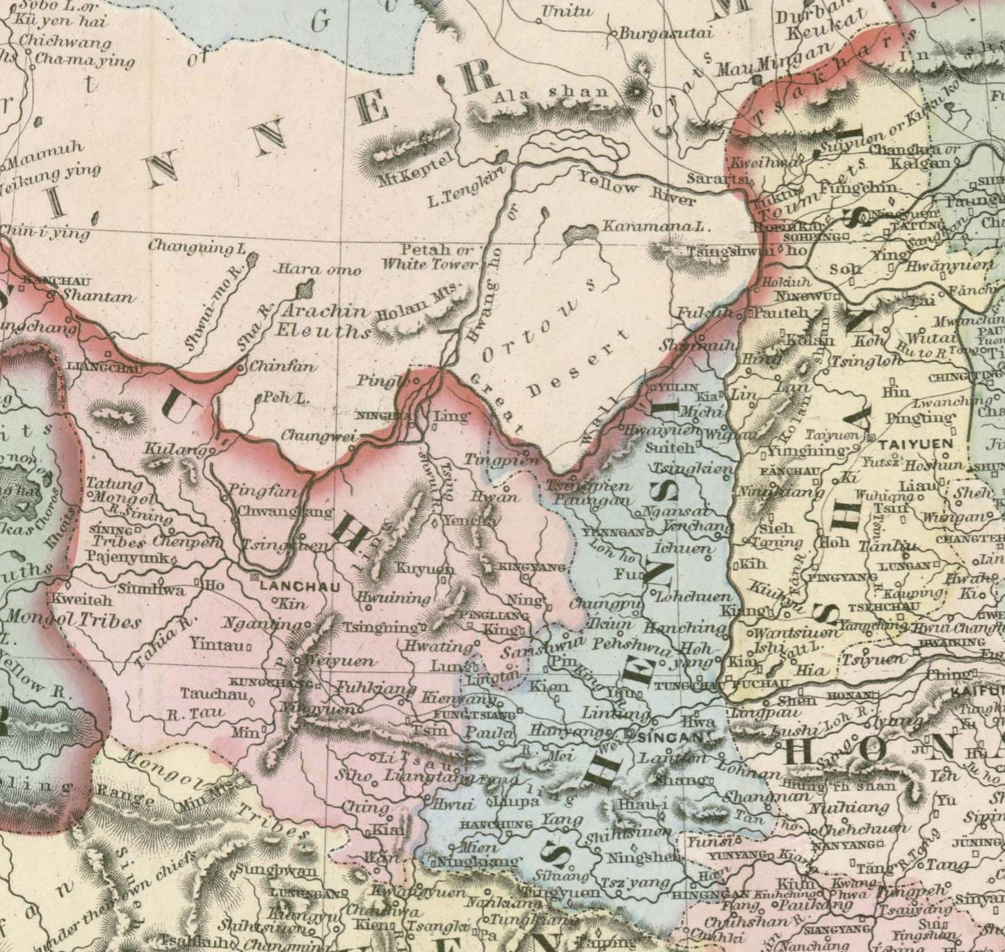 detail of the map from the centre