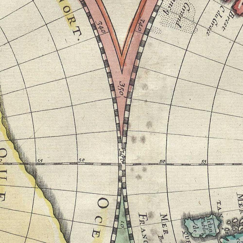 detail of the map from the centre