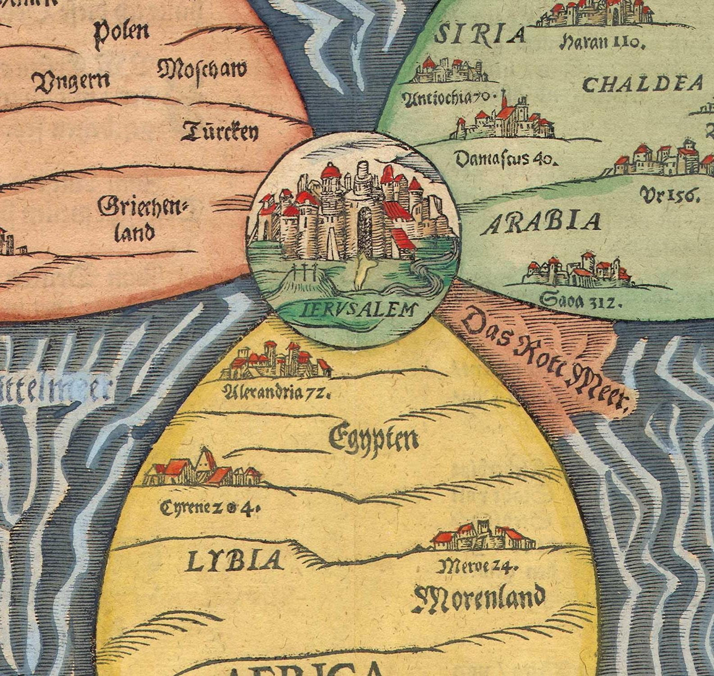 detail of the map from the centre