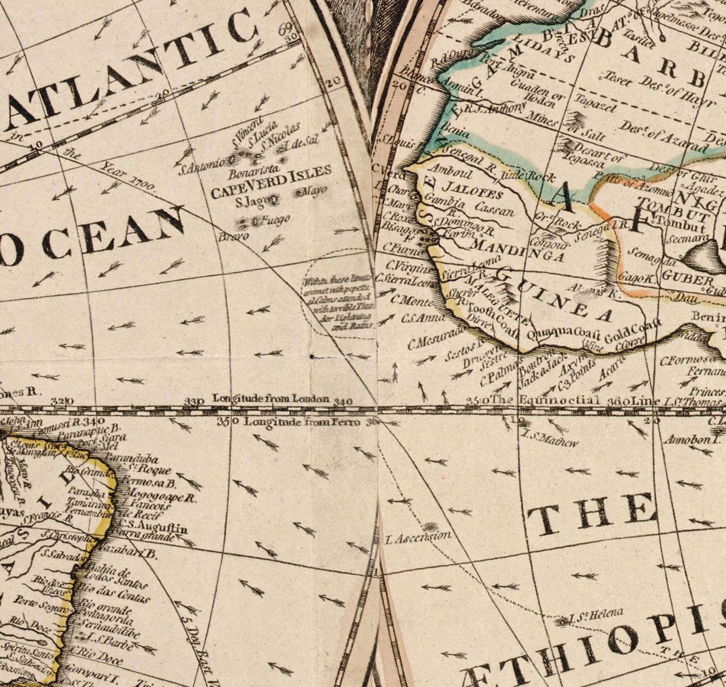 detail of the map from the centre