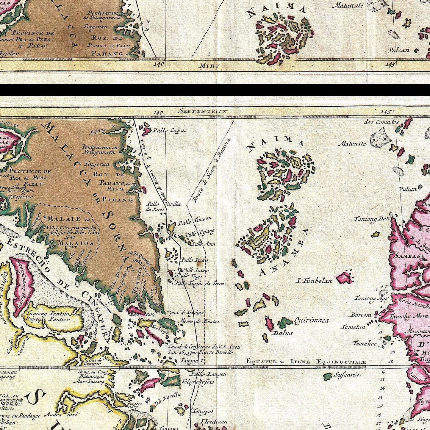 detail of the map from the centre