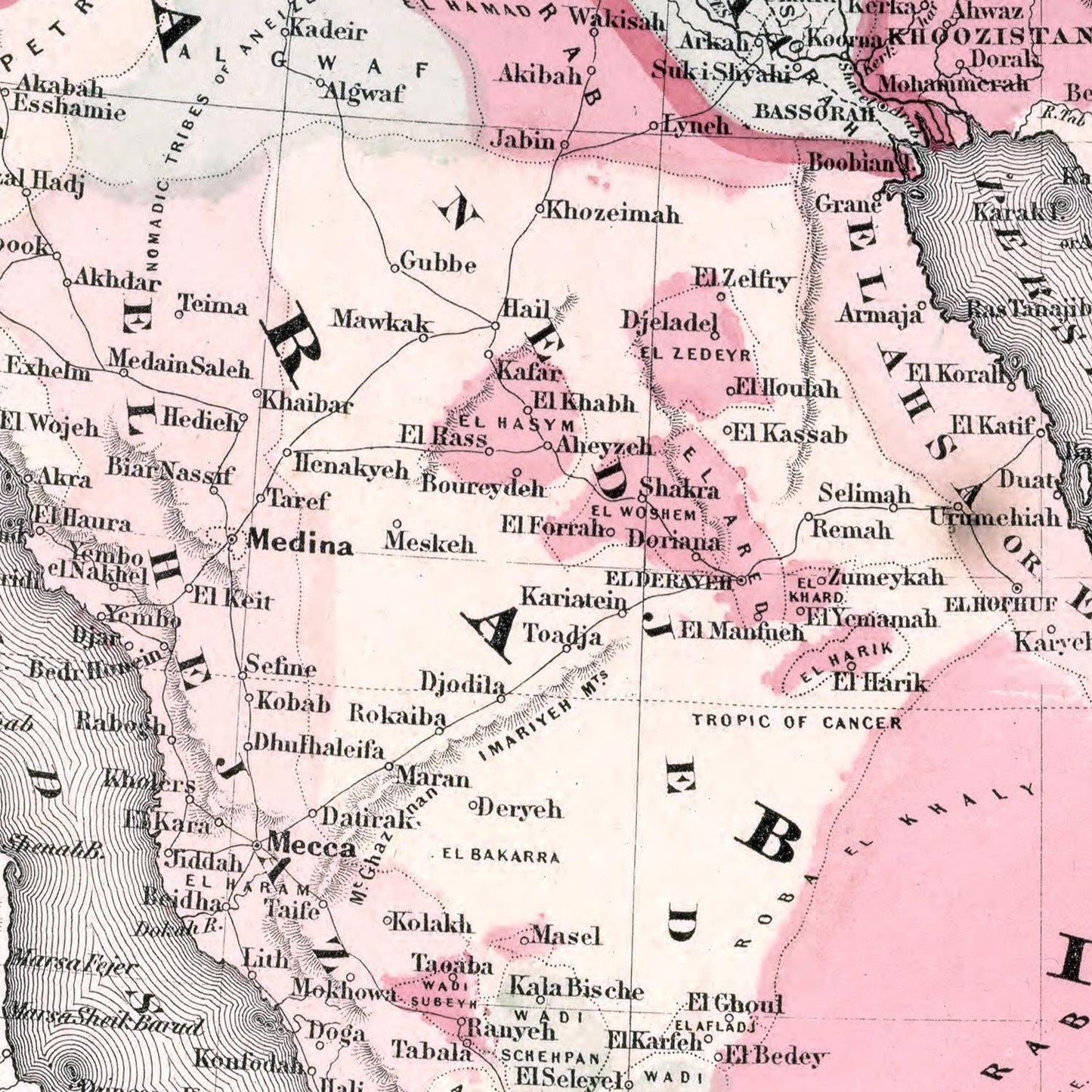 detail of the map from the centre