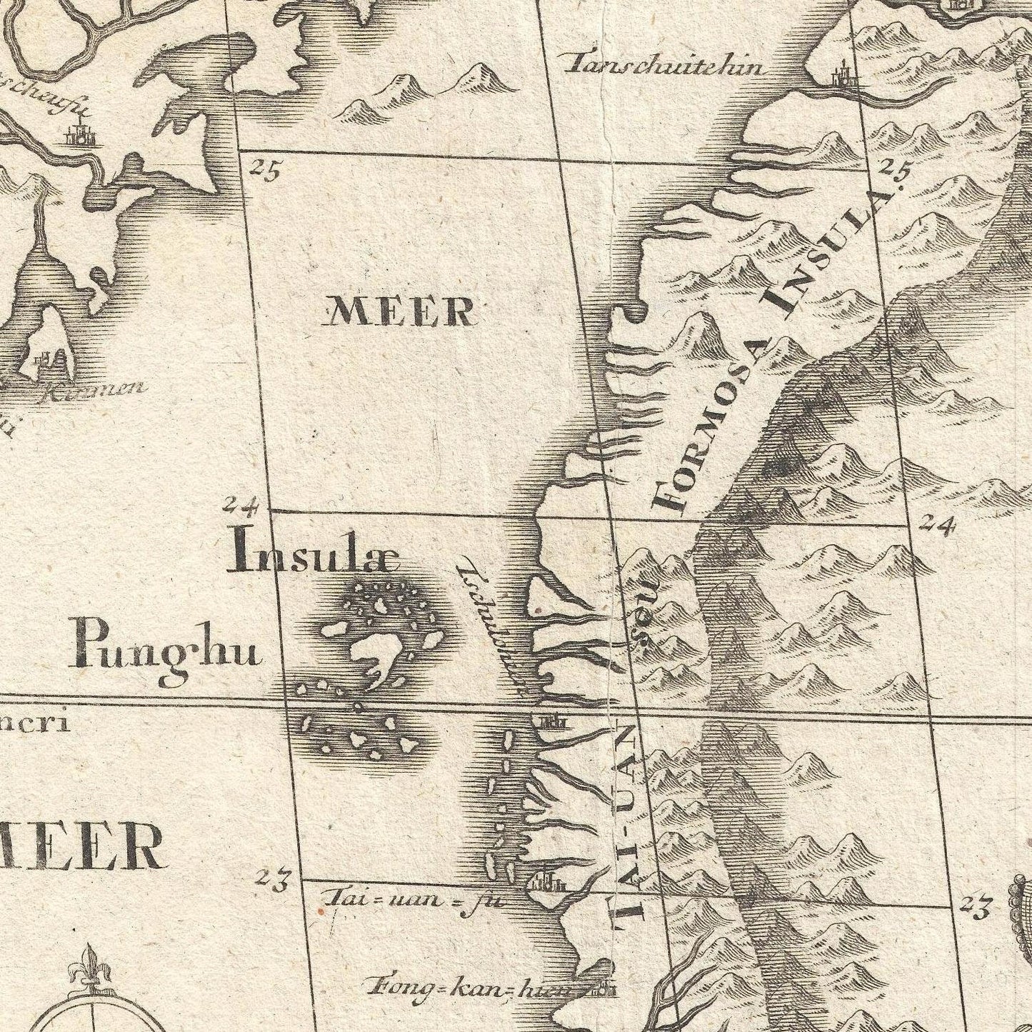 detail of the map from the centre