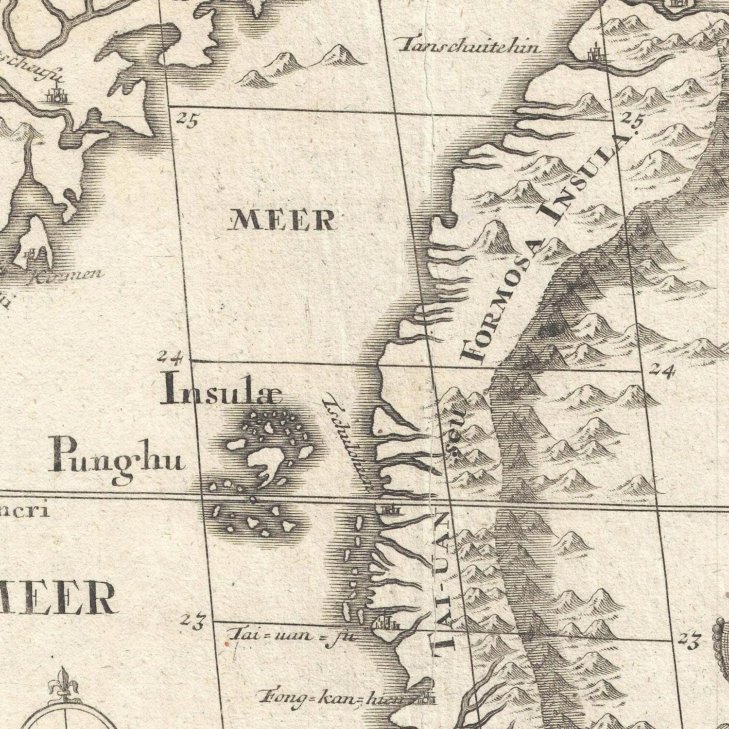 detail of the map from the centre