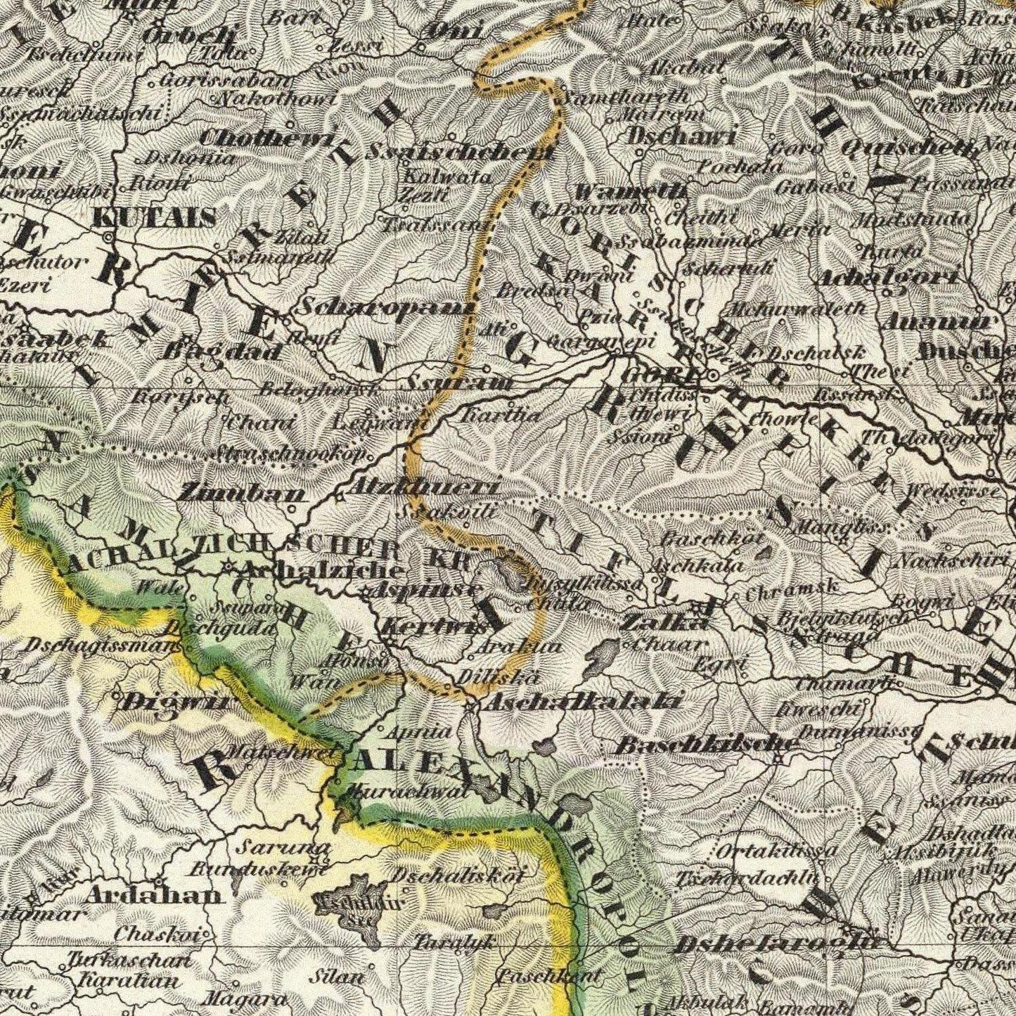 detail of the map from the centre