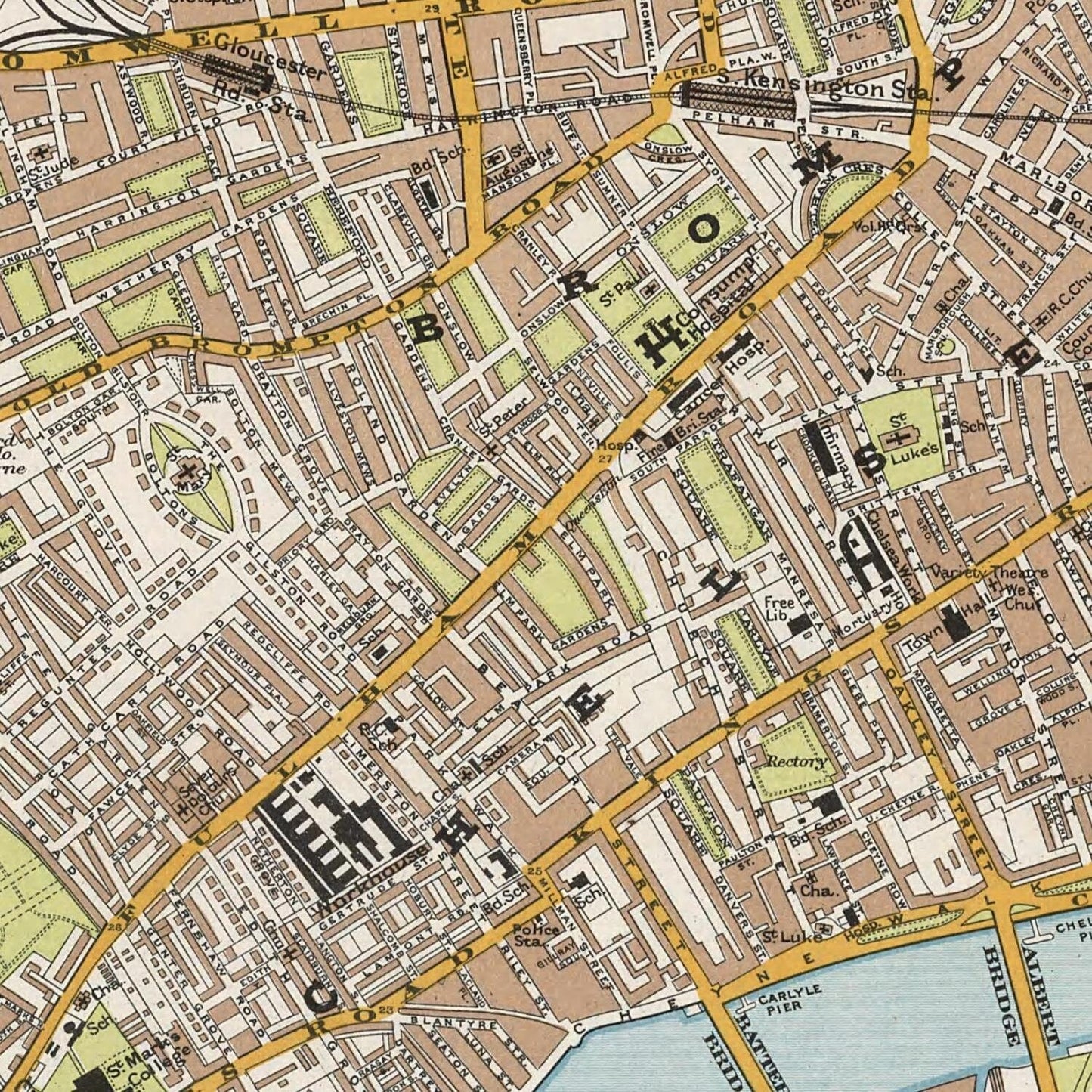 detail of the map from the centre