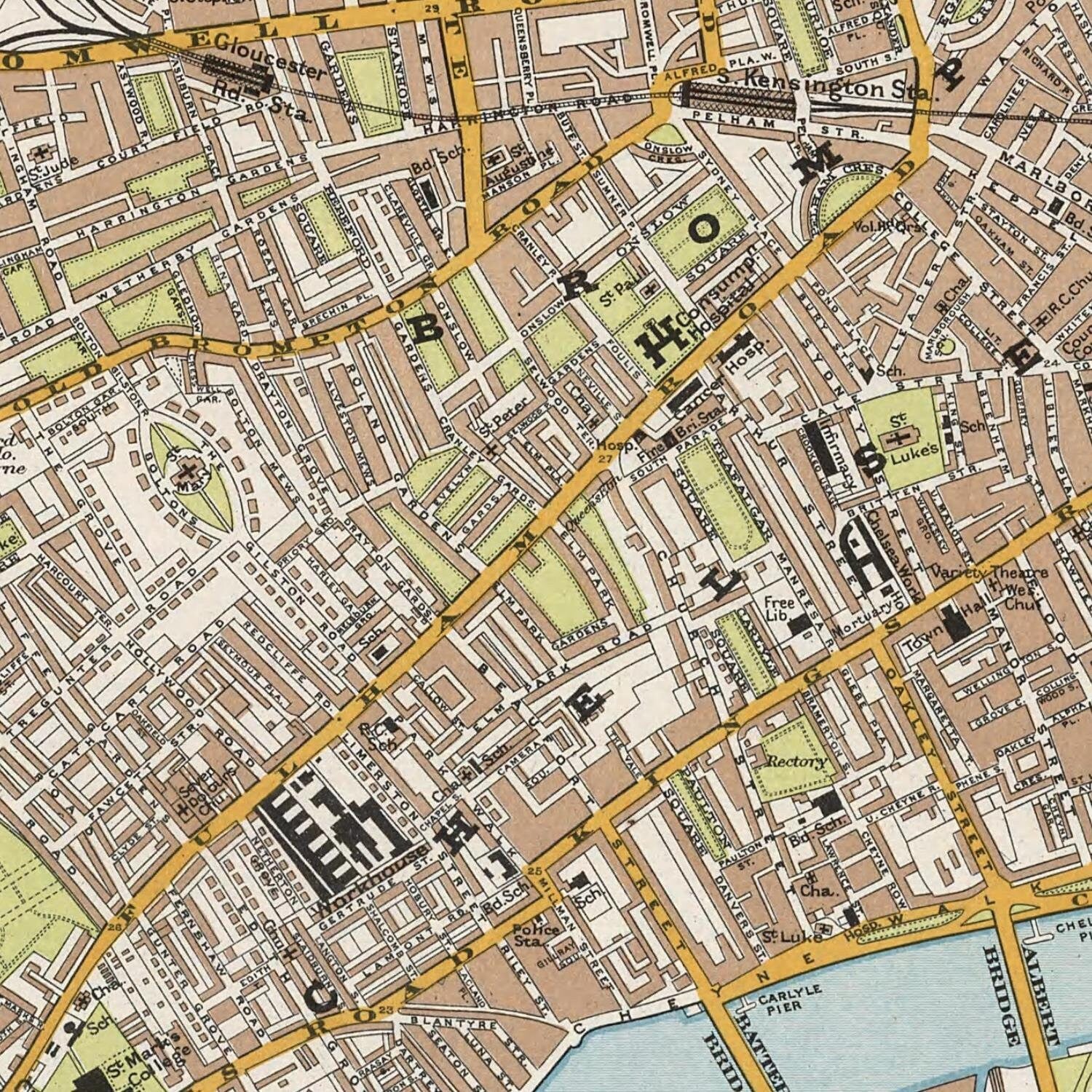 detail of the map from the centre