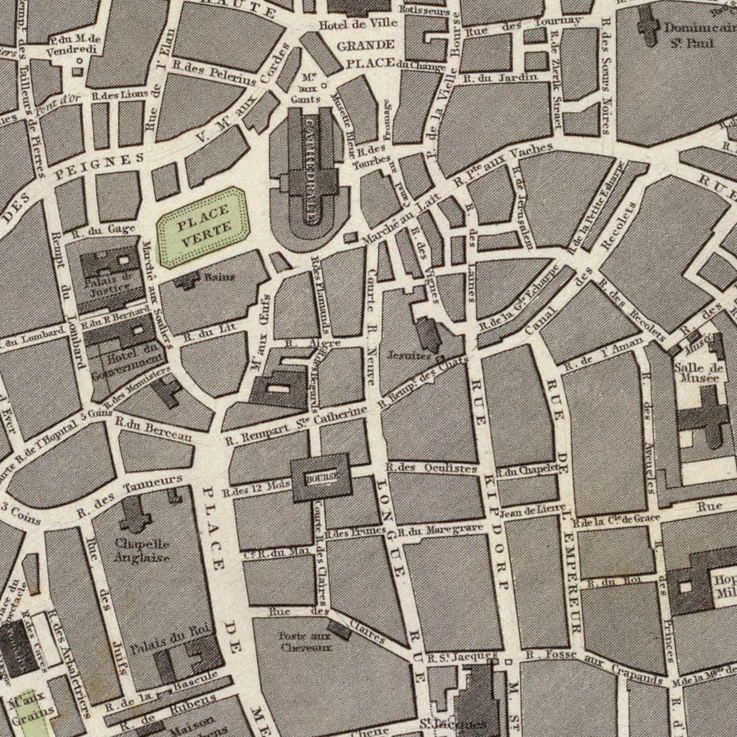 detail of the map from the centre