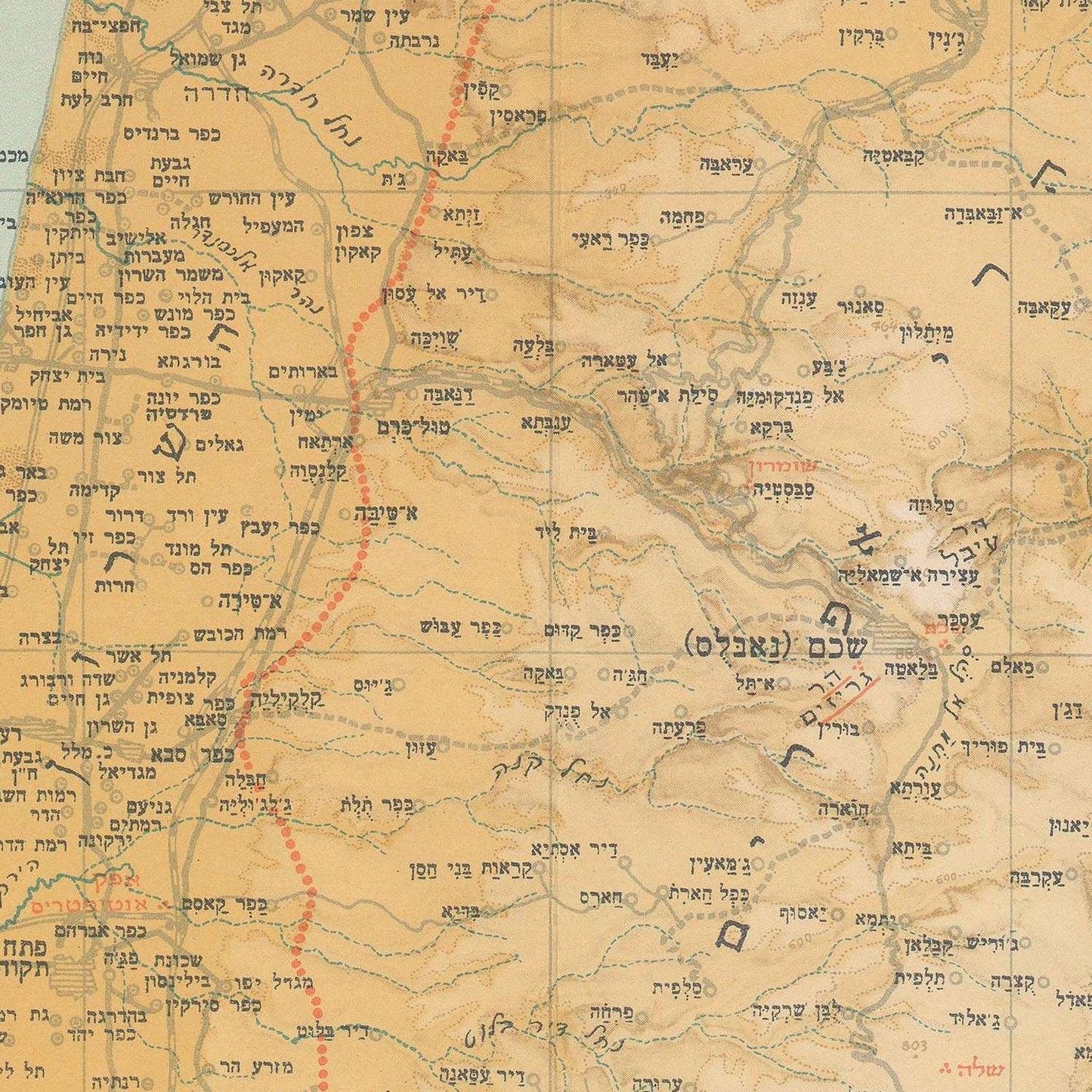 detail of the map from the centre