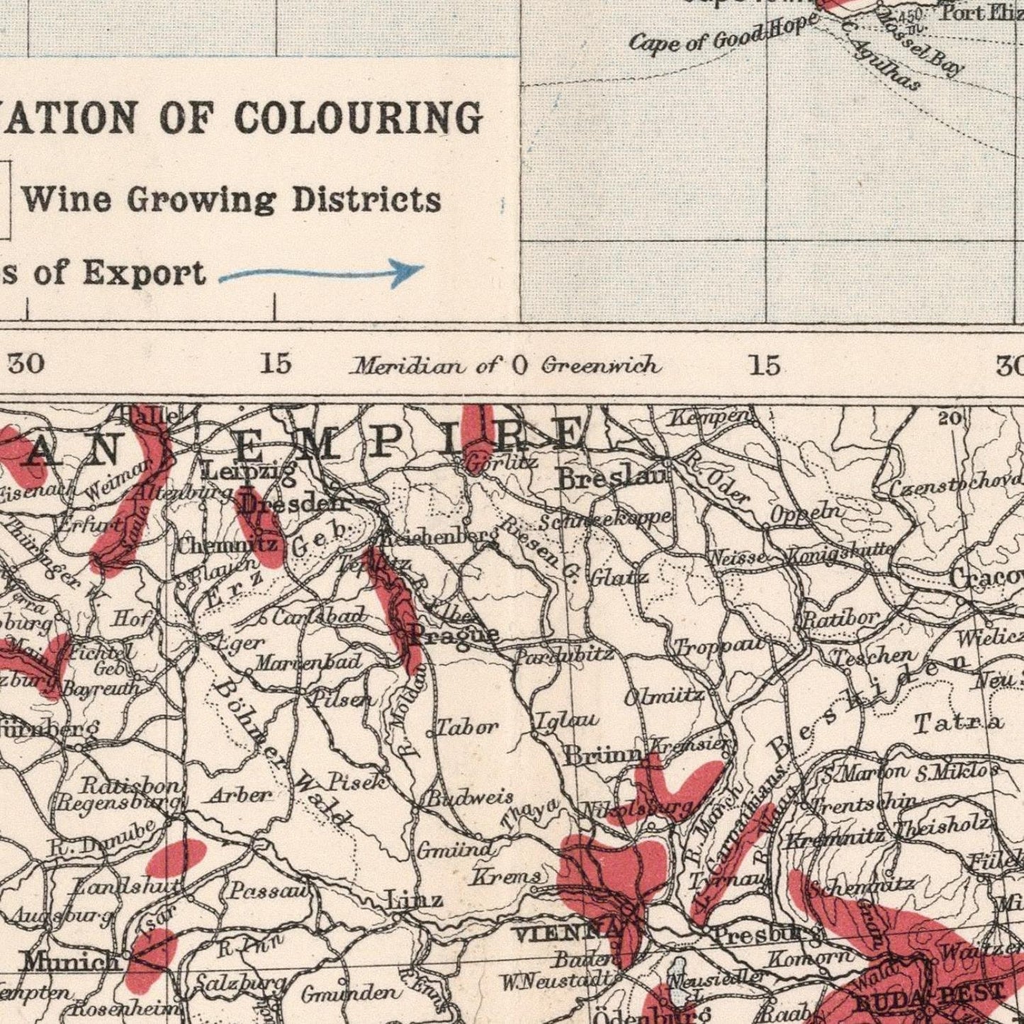 detail of the map from the centre