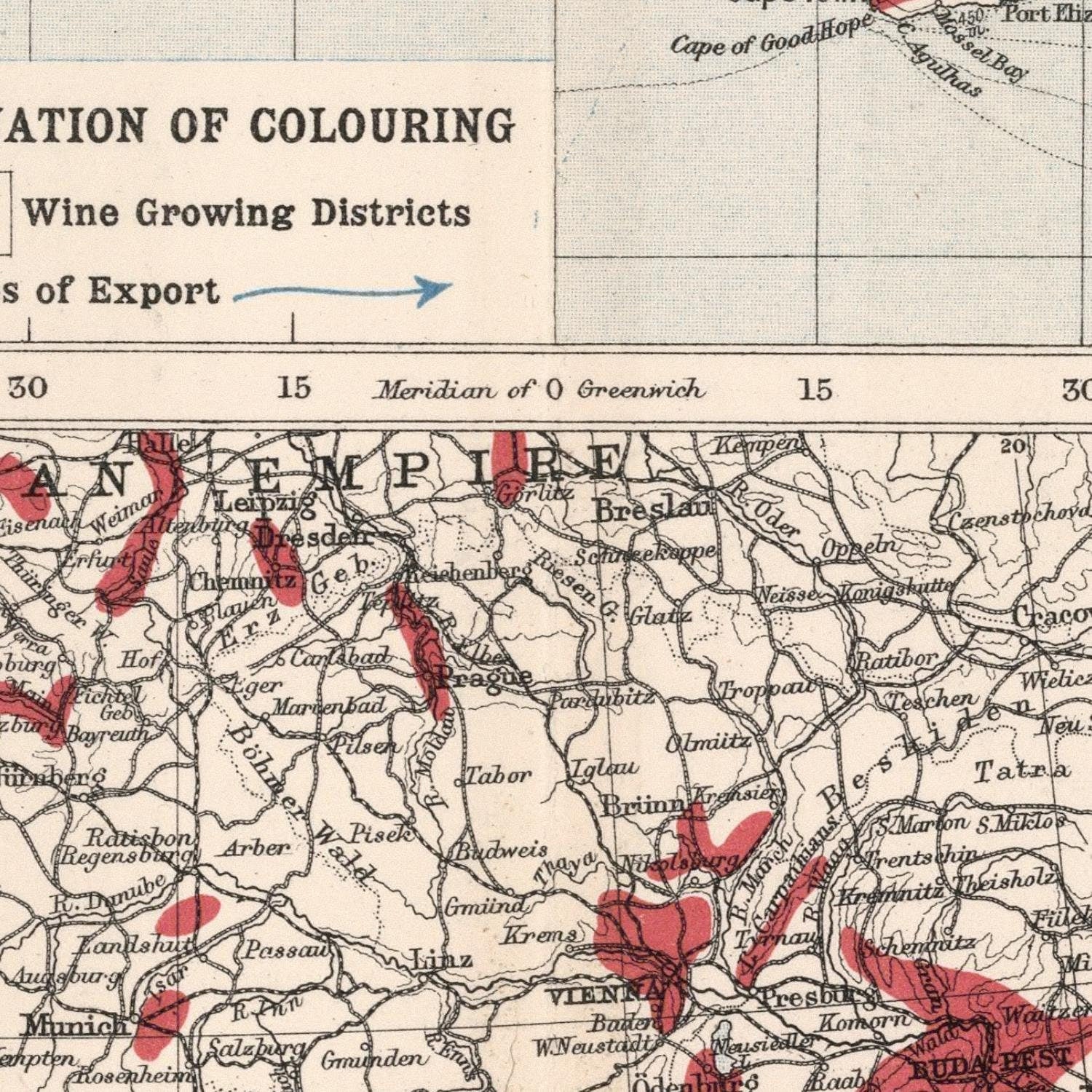 detail of the map from the centre