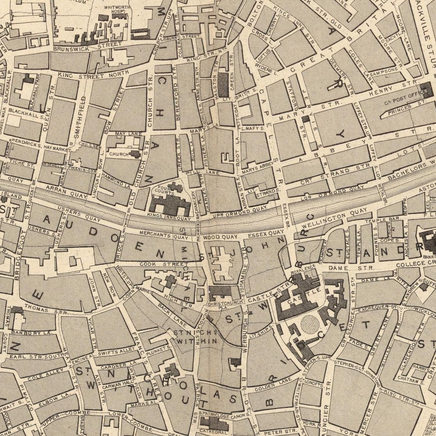 detail of the map from the centre