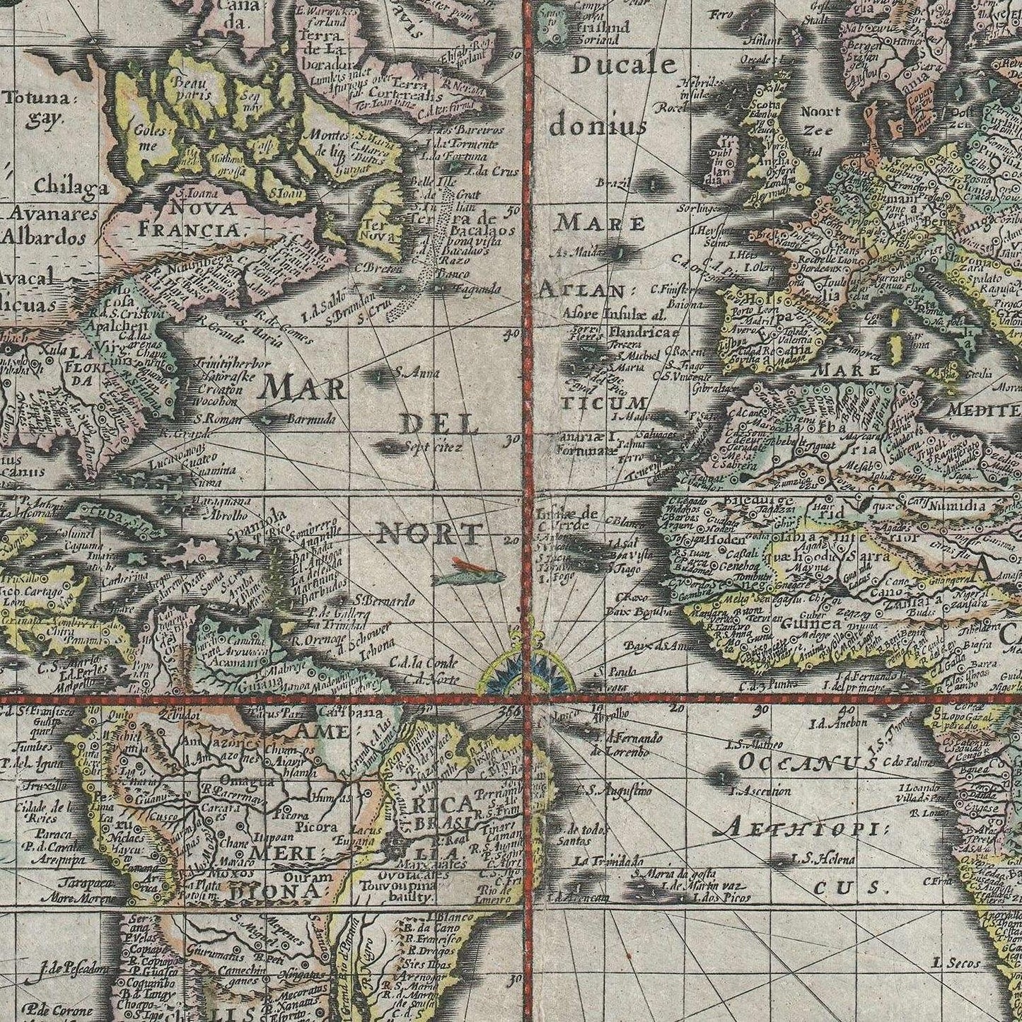 detail of the map from the centre