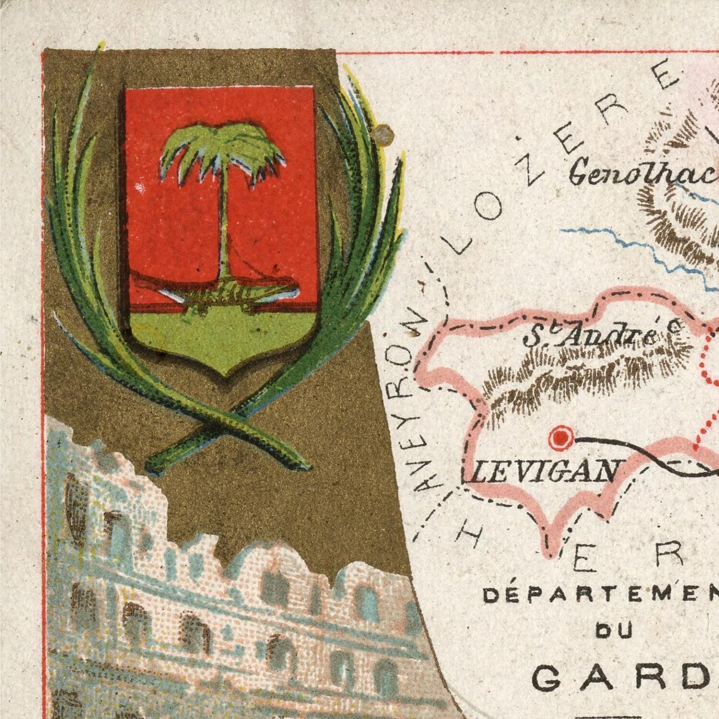 detail of the map from the top left corner