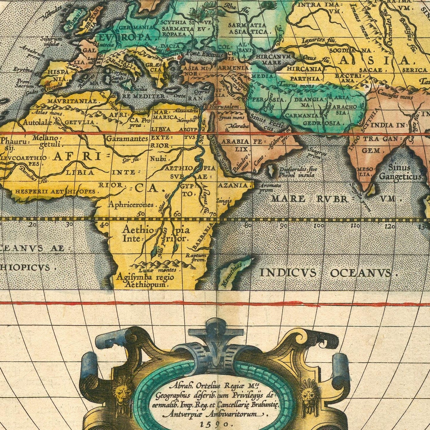 detail of the map from the centre