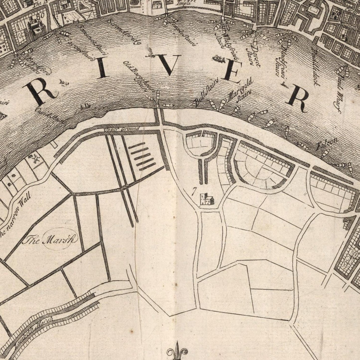 detail of the map from the centre