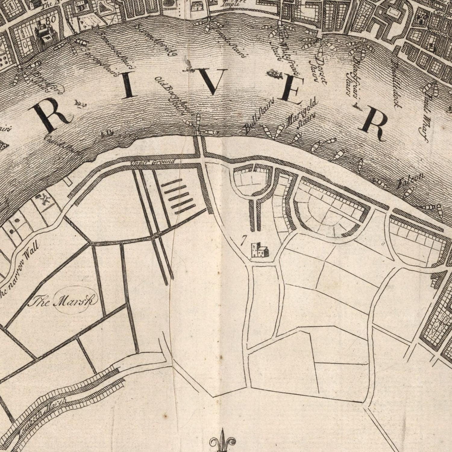 detail of the map from the centre
