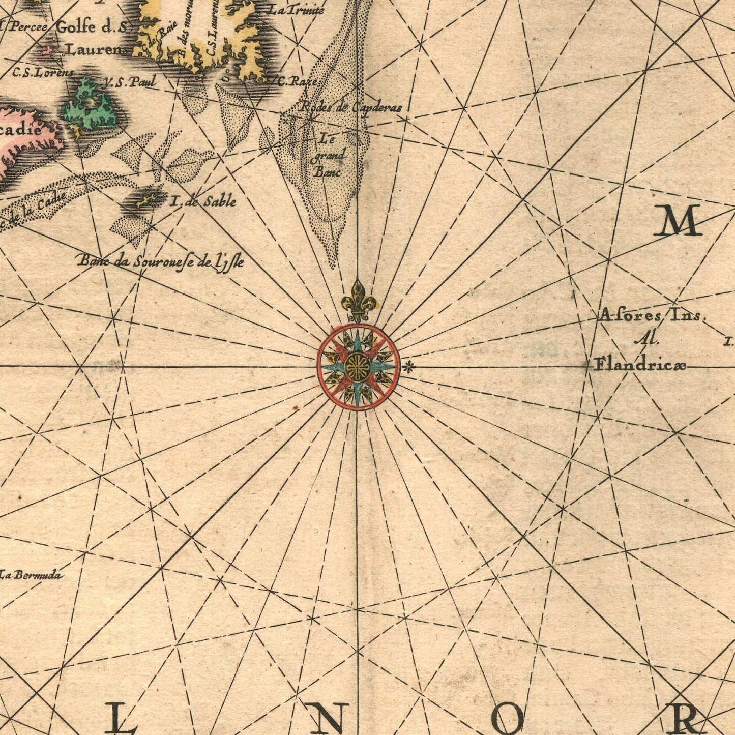 detail of the map from the centre