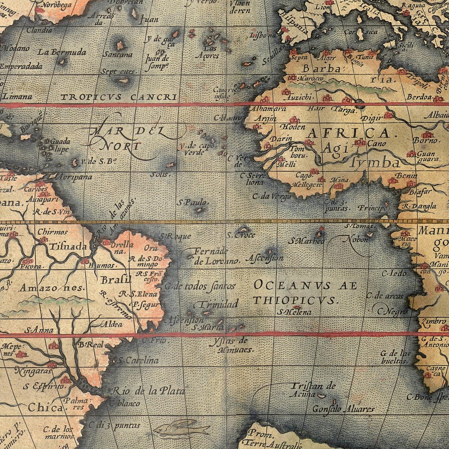 detail of the map from the centre