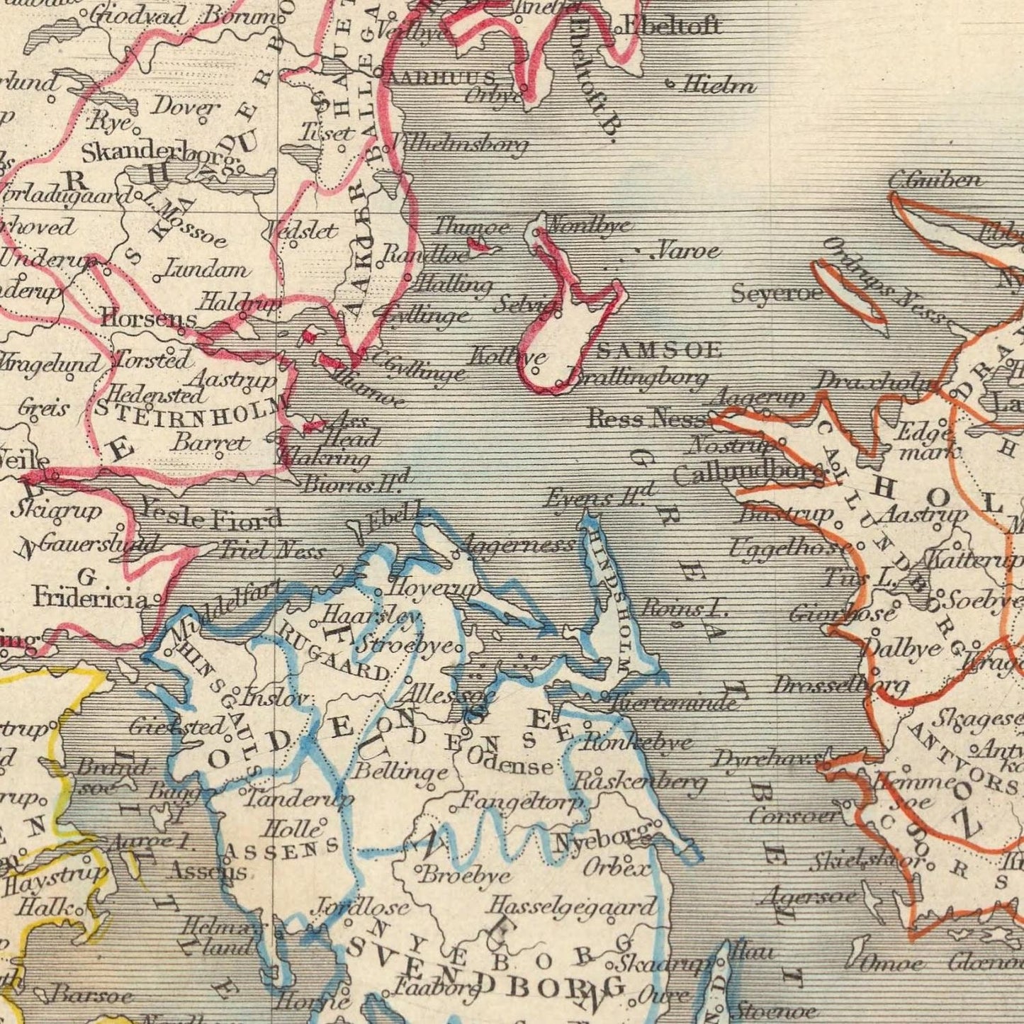 detail of the map from the centre
