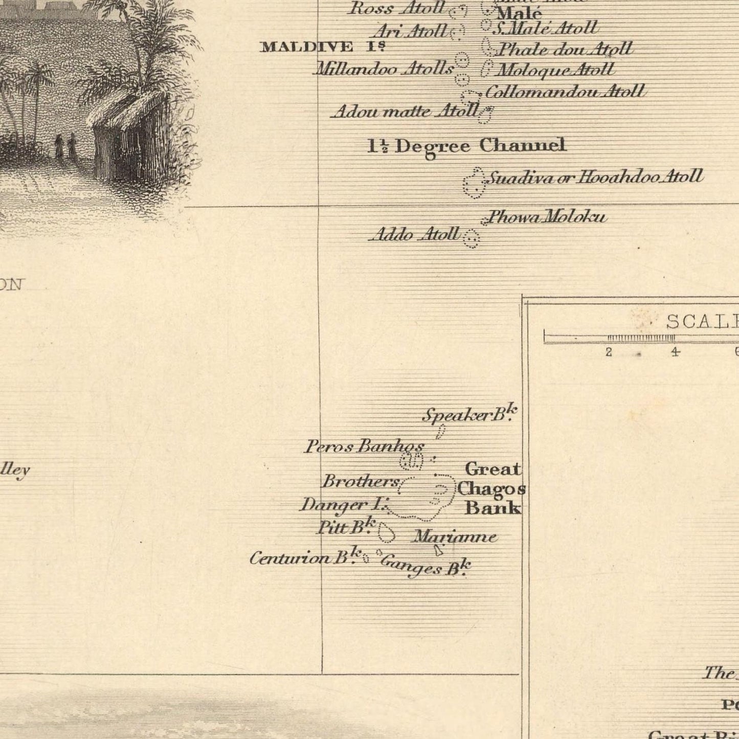 detail of the map from the centre