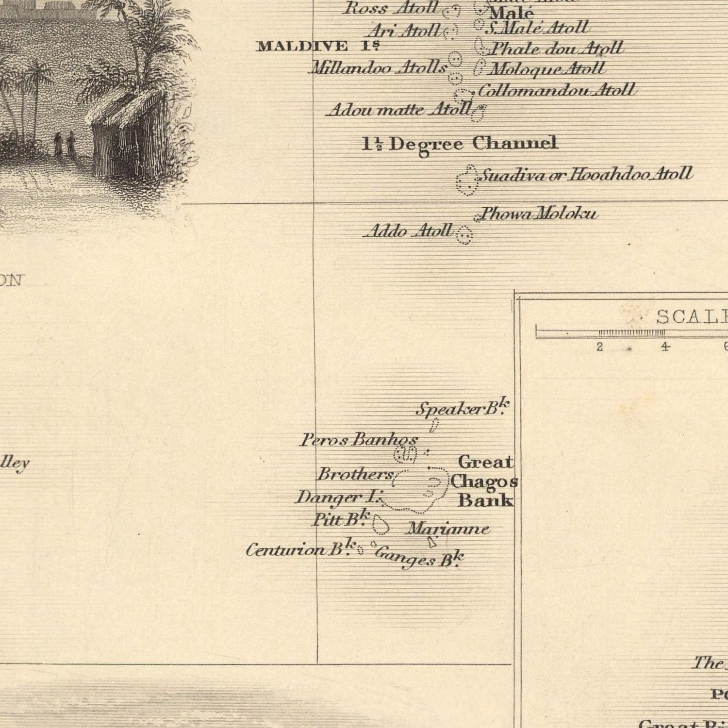 detail of the map from the centre