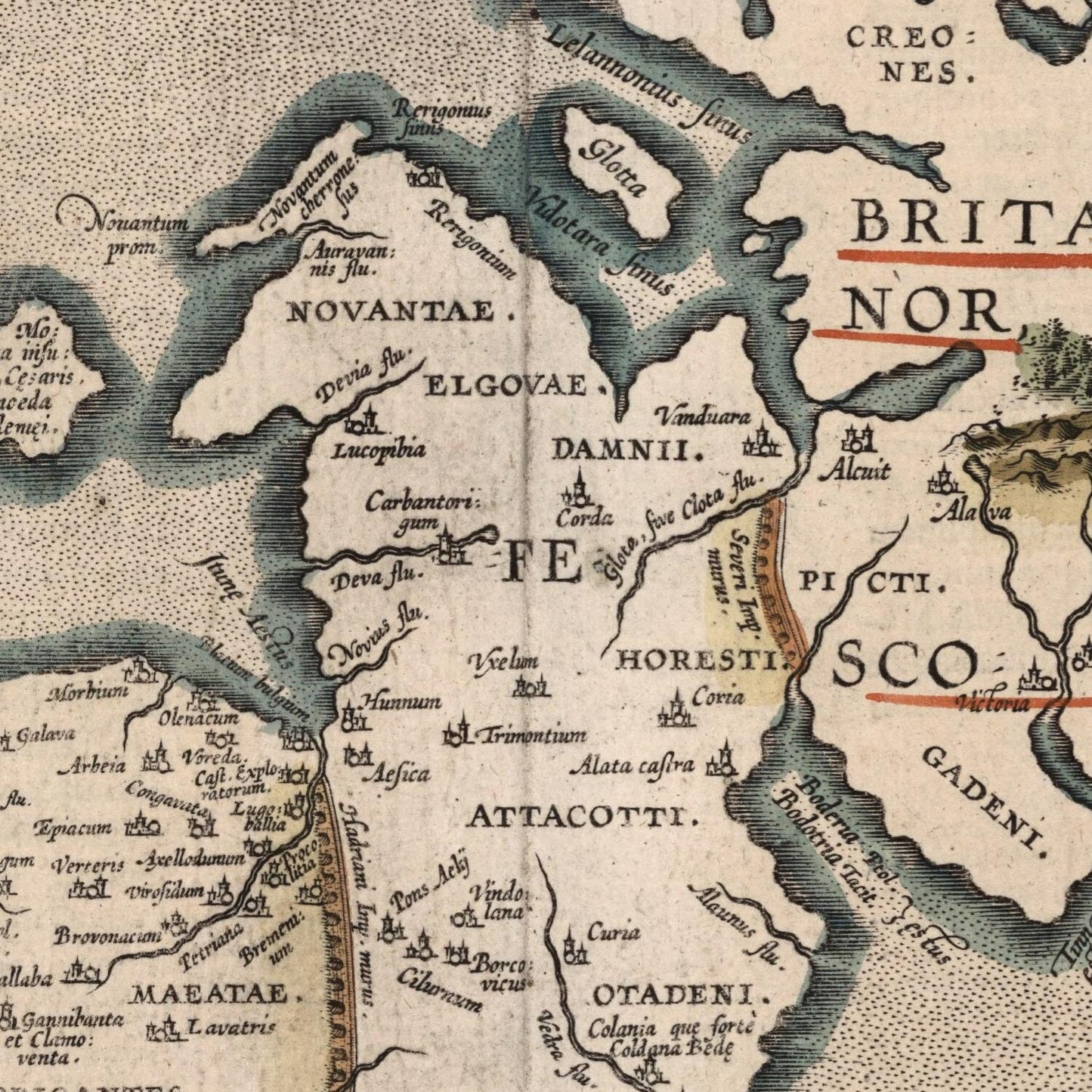 detail of the map from the centre