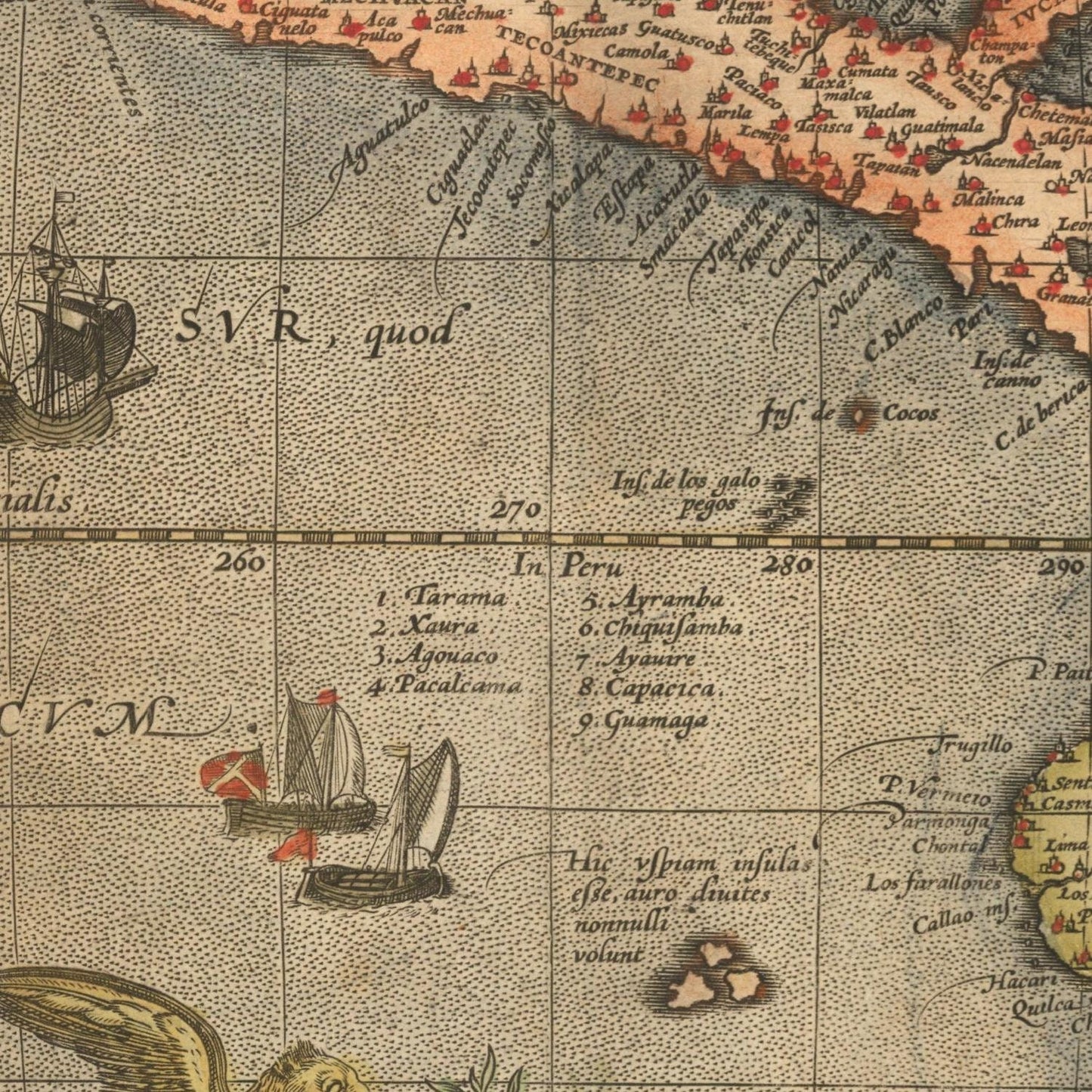 detail of the map from the centre