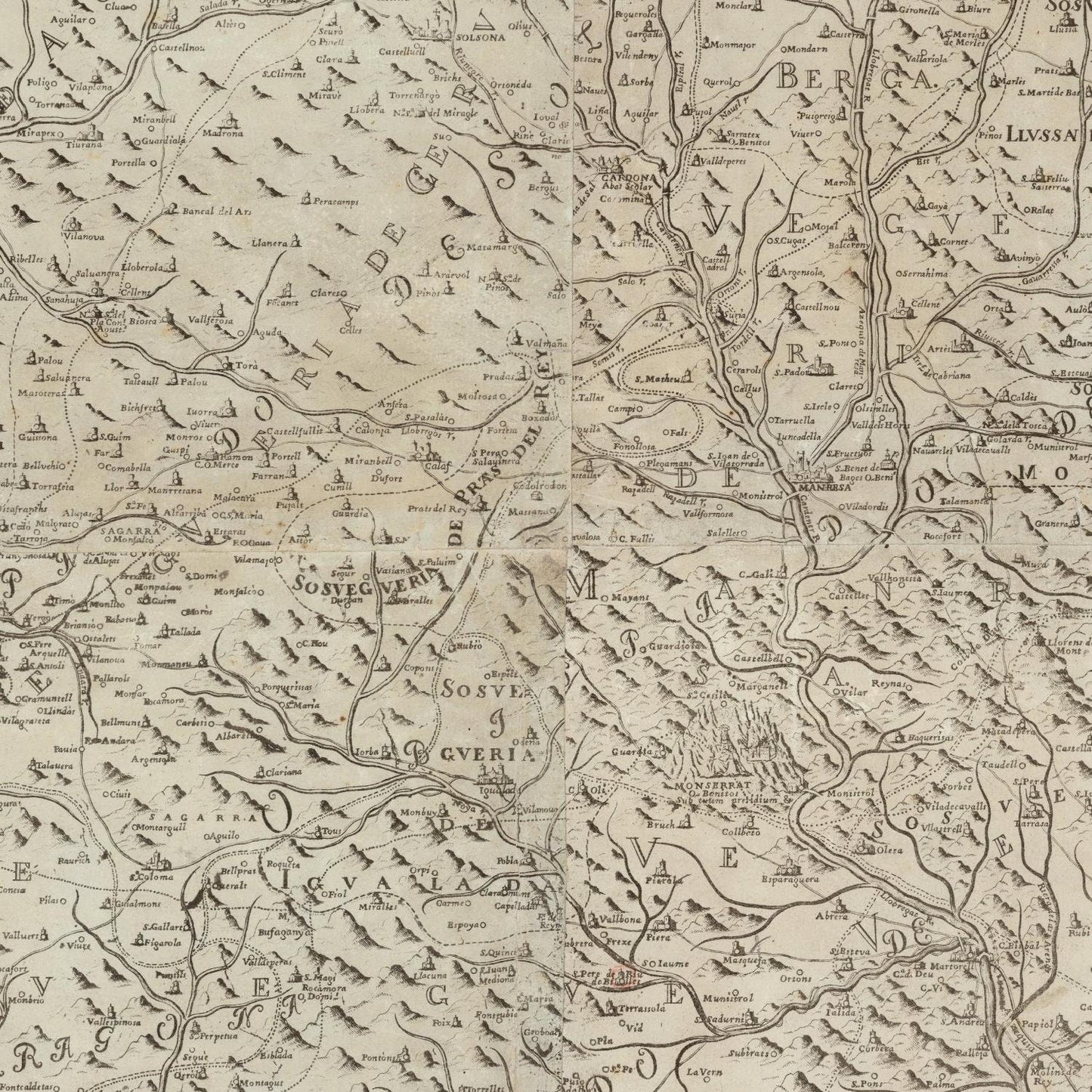 detail of the map from the centre